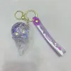 Creative ice cream drift bottle keychain cartoon ice cream flowing sand bottle key pendant Specification image